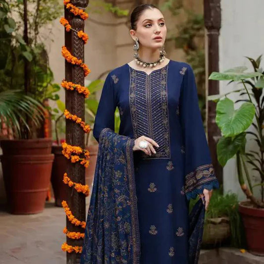 KARANDI 3PC EMBROIDERED DRESS EMBROIDERED SHAWL A 1018