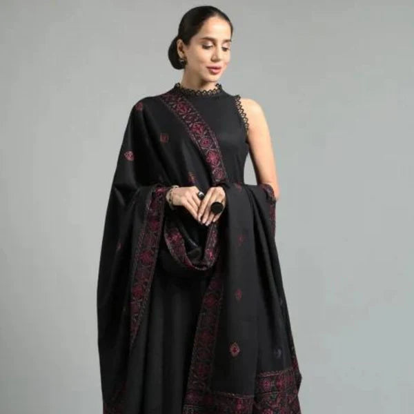 MAREENA 3PC EMBROIDERED DRESS EMBROIDERED SHAWL A 1002